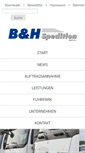 Mobile Screenshot of bh-spedition.com